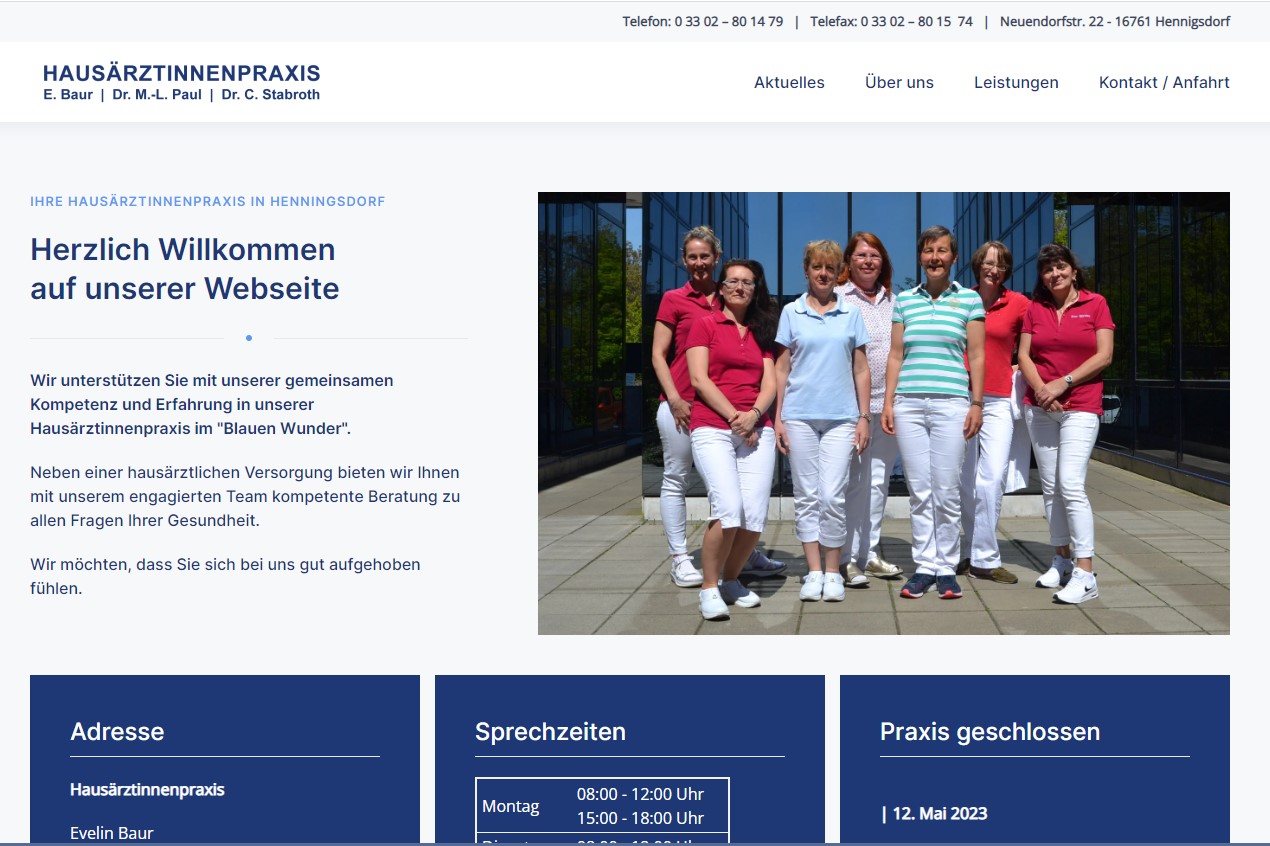 Referenzen zu Dirk Heuser Consulting - Hausärztinnenpraxis Baur-Paul-Stabroth